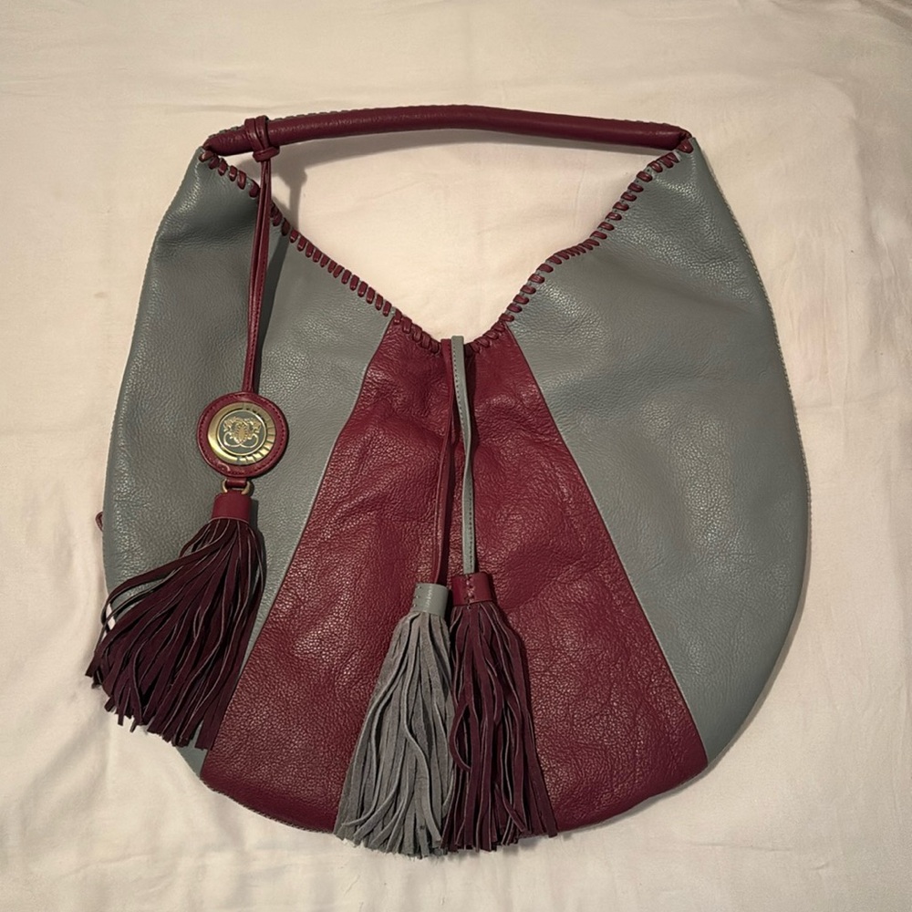 Two toned vintage leather bag